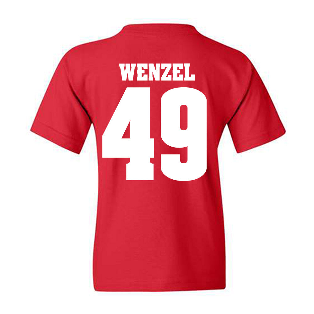 Wisconsin - NCAA Football : Ben Wenzel - Sports Shersey Youth T-Shirt-1