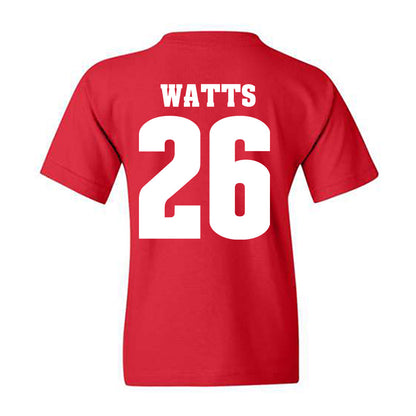 Wisconsin - NCAA Football : Kahni Watts - Sports Shersey Youth T-Shirt-1
