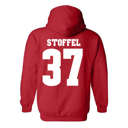 Wisconsin - NCAA Football : Treve Stoffel - Sports Shersey Hooded Sweatshirt-1