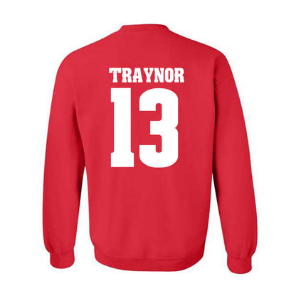 Wisconsin - NCAA Football : Matthew Traynor - Sports Shersey Crewneck Sweatshirt-1
