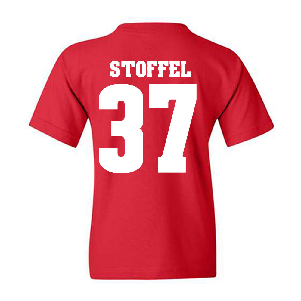 Wisconsin - NCAA Football : Treve Stoffel - Sports Shersey Youth T-Shirt-1
