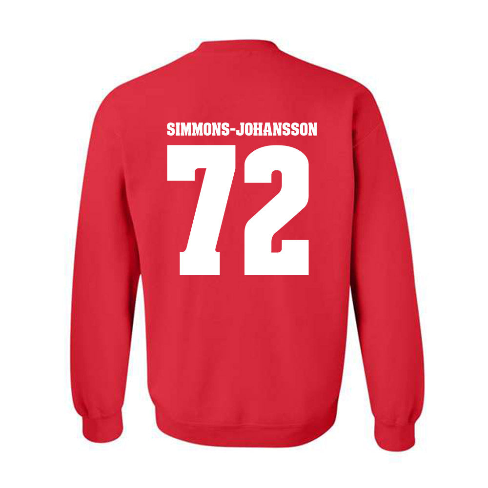 Wisconsin - NCAA Football : Lucas Simmons-Johansson - Sports Shersey Crewneck Sweatshirt-1