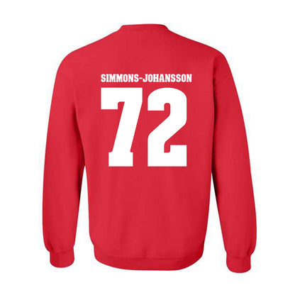 Wisconsin - NCAA Football : Lucas Simmons-Johansson - Sports Shersey Crewneck Sweatshirt-1