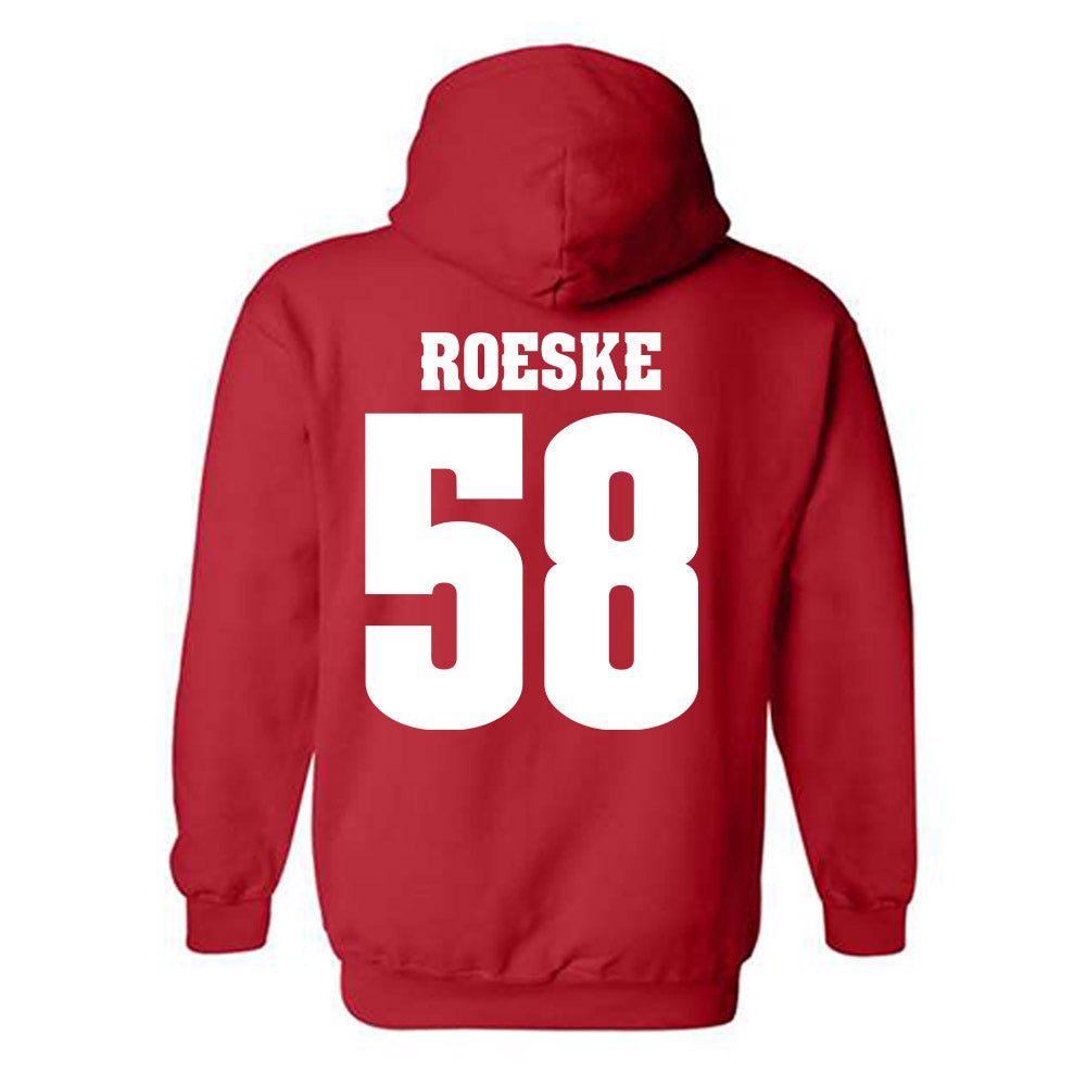 Wisconsin - NCAA Football : Michael Roeske - Sports Shersey Hooded Sweatshirt-1