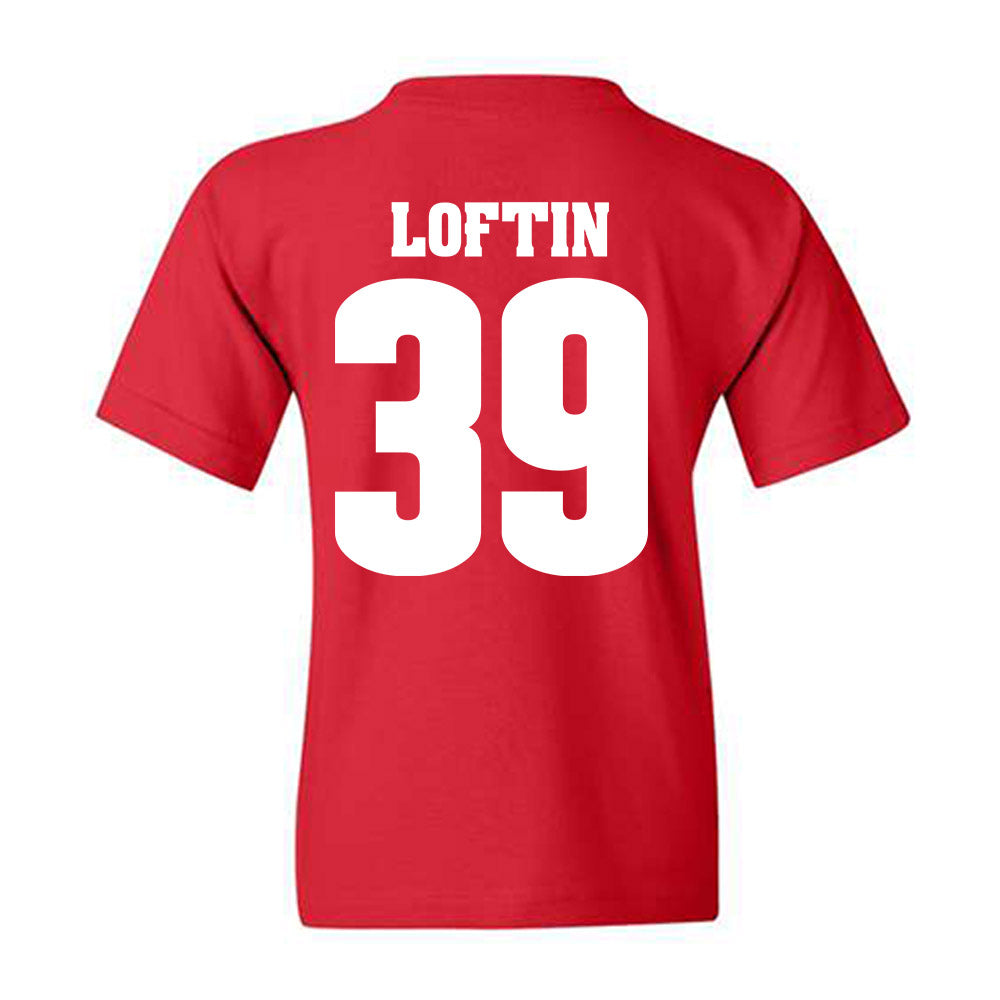 Wisconsin - NCAA Football : Jayden Loftin - Sports Shersey Youth T-Shirt-1
