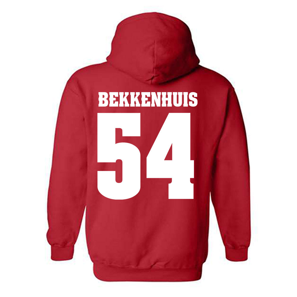 Wisconsin - NCAA Football : Brady Bekkenhuis - Sports Shersey Hooded Sweatshirt-1