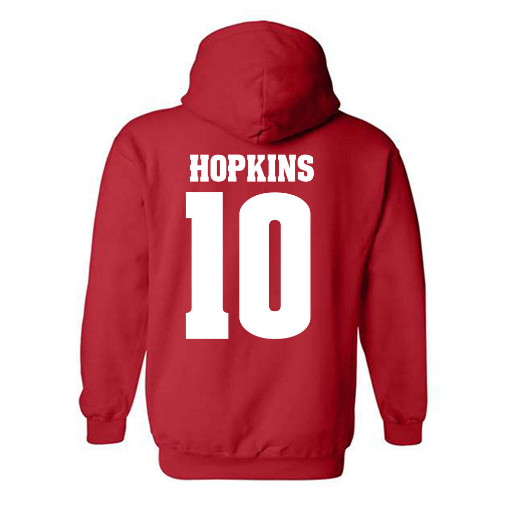Wisconsin - NCAA Football : Ryan Hopkins - Sports Shersey Hooded Sweatshirt-1