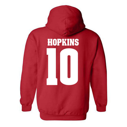 Wisconsin - NCAA Football : Ryan Hopkins - Sports Shersey Hooded Sweatshirt-1