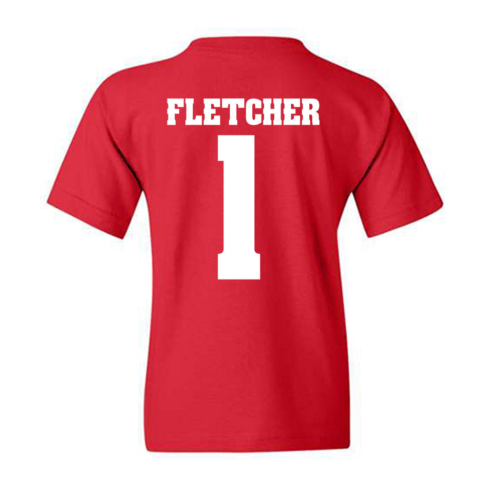 Wisconsin - NCAA Football : Eric Fletcher - Sports Shersey Youth T-Shirt-1