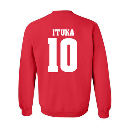 Wisconsin - NCAA Football : Gideon Ituka - Sports Shersey Crewneck Sweatshirt-1