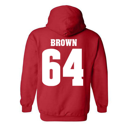 Wisconsin - NCAA Football : Evan Brown - Sports Shersey Hooded Sweatshirt-1