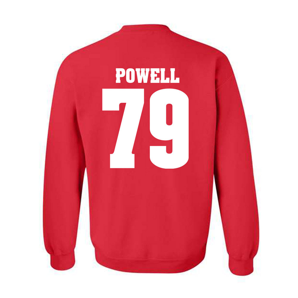 Wisconsin - NCAA Football : Logan Powell - Sports Shersey Crewneck Sweatshirt-1