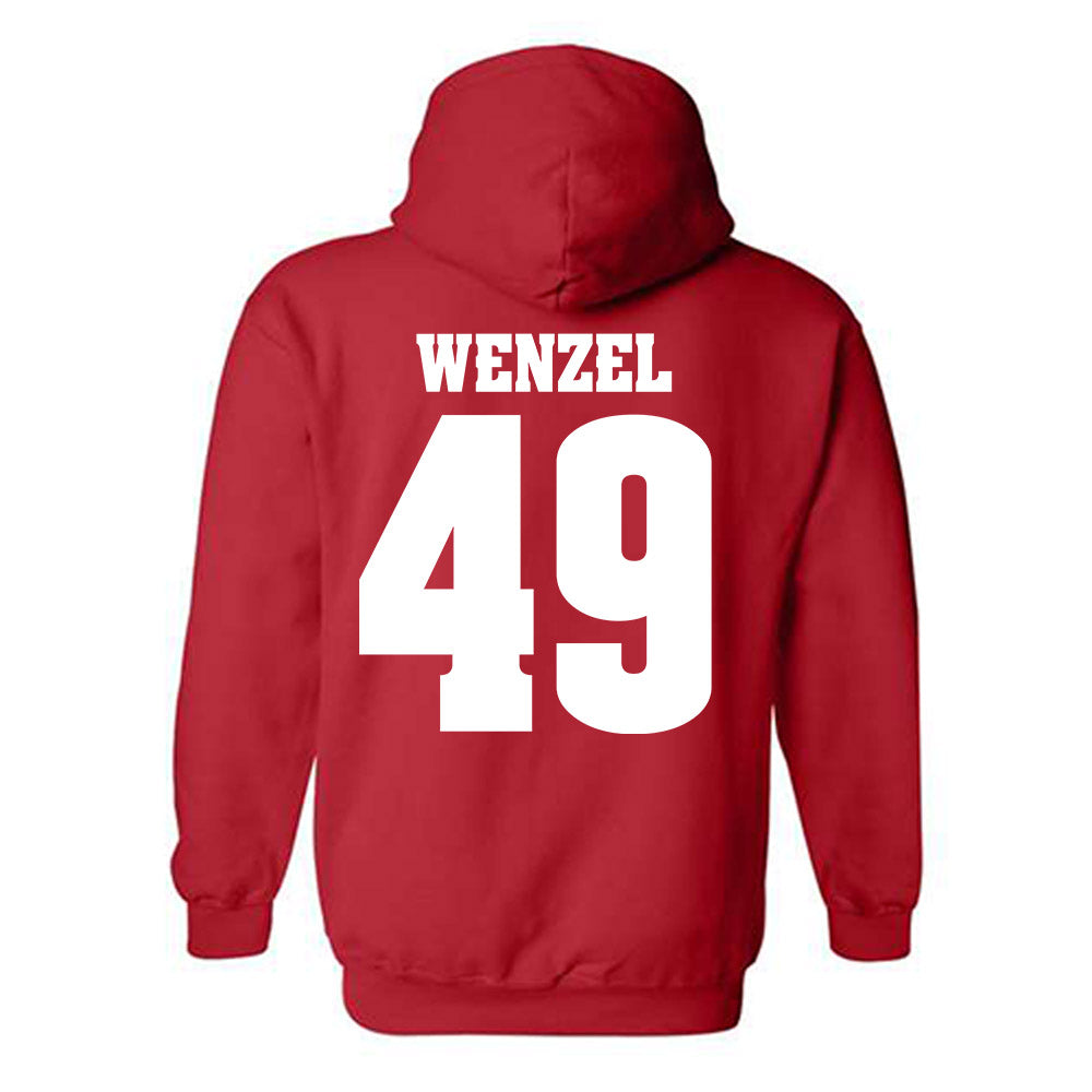 Wisconsin - NCAA Football : Ben Wenzel - Sports Shersey Hooded Sweatshirt-1