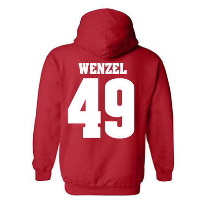 Wisconsin - NCAA Football : Ben Wenzel - Sports Shersey Hooded Sweatshirt-1