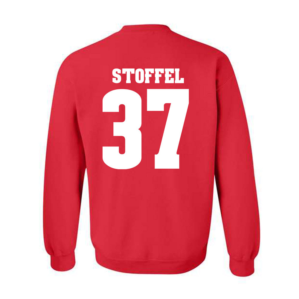 Wisconsin - NCAA Football : Treve Stoffel - Sports Shersey Crewneck Sweatshirt-1
