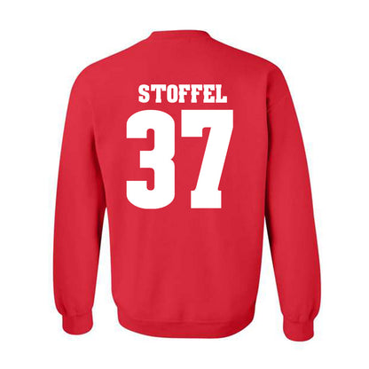 Wisconsin - NCAA Football : Treve Stoffel - Sports Shersey Crewneck Sweatshirt-1