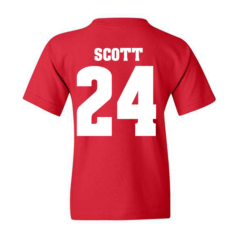 Wisconsin - NCAA Football : Jaimier Scott - Sports Shersey Youth T-Shirt-1