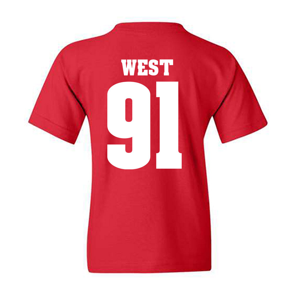 Wisconsin - NCAA Football : Sean West - Sports Shersey Youth T-Shirt-1