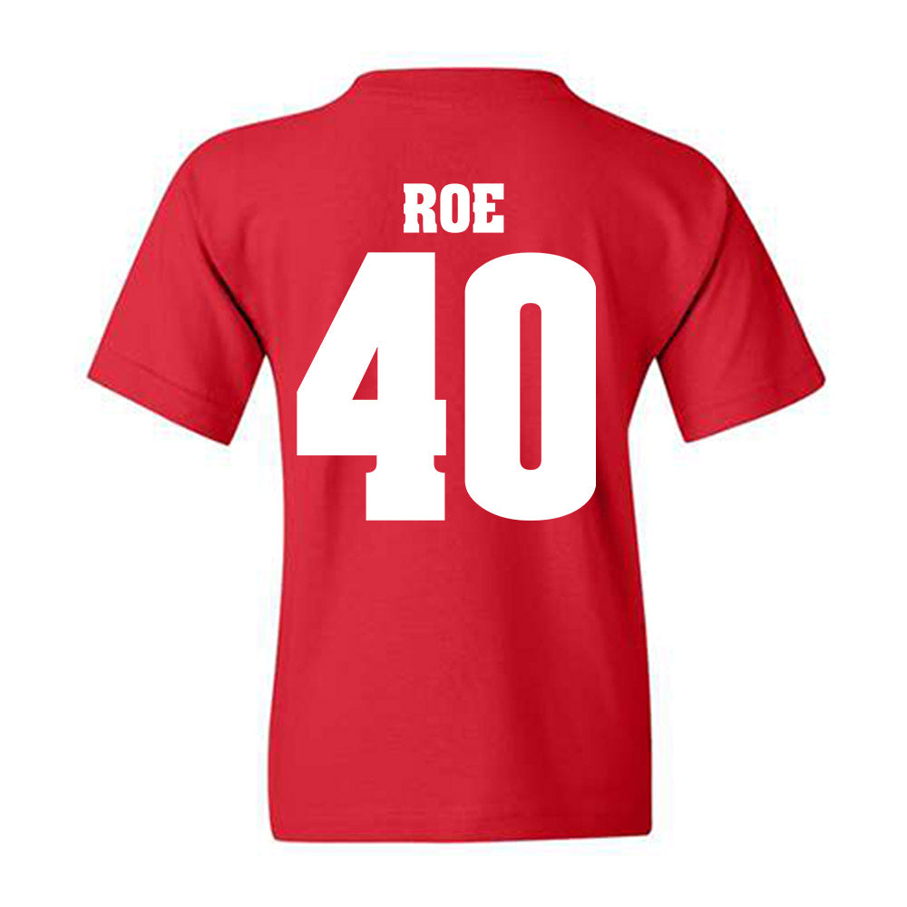 Wisconsin - NCAA Football : James Roe - Sports Shersey Youth T-Shirt-1