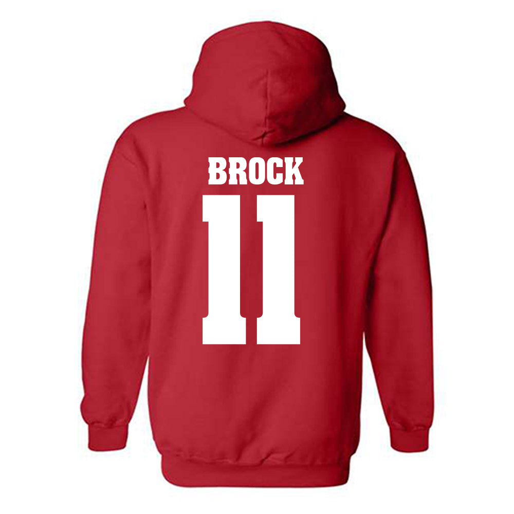 Wisconsin - NCAA Football : Kash Brock - Sports Shersey Hooded Sweatshirt-1