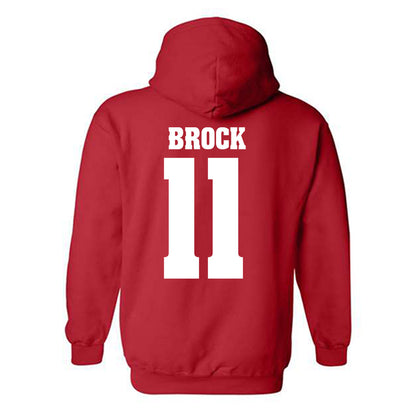 Wisconsin - NCAA Football : Kash Brock - Sports Shersey Hooded Sweatshirt-1