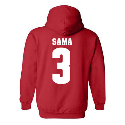 Wisconsin - NCAA Football : Abu Sama - Sports Shersey Hooded Sweatshirt-1