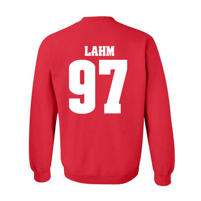 Wisconsin - NCAA Football : Gavin Lahm - Sports Shersey Crewneck Sweatshirt-1