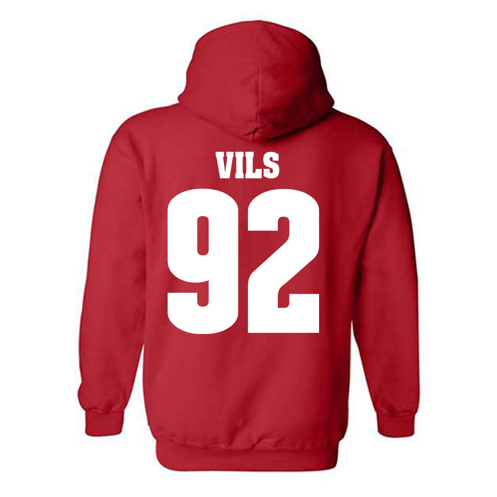 Wisconsin - NCAA Football : Nolan Vils - Sports Shersey Hooded Sweatshirt-1