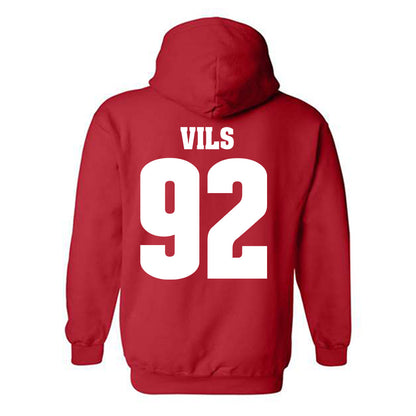 Wisconsin - NCAA Football : Nolan Vils - Sports Shersey Hooded Sweatshirt-1