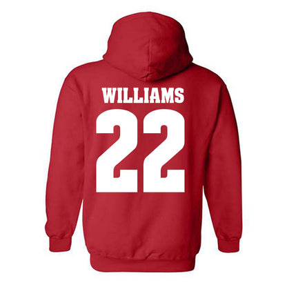 Wisconsin - NCAA Football : jaylen williams - Sports Shersey Hooded Sweatshirt-1