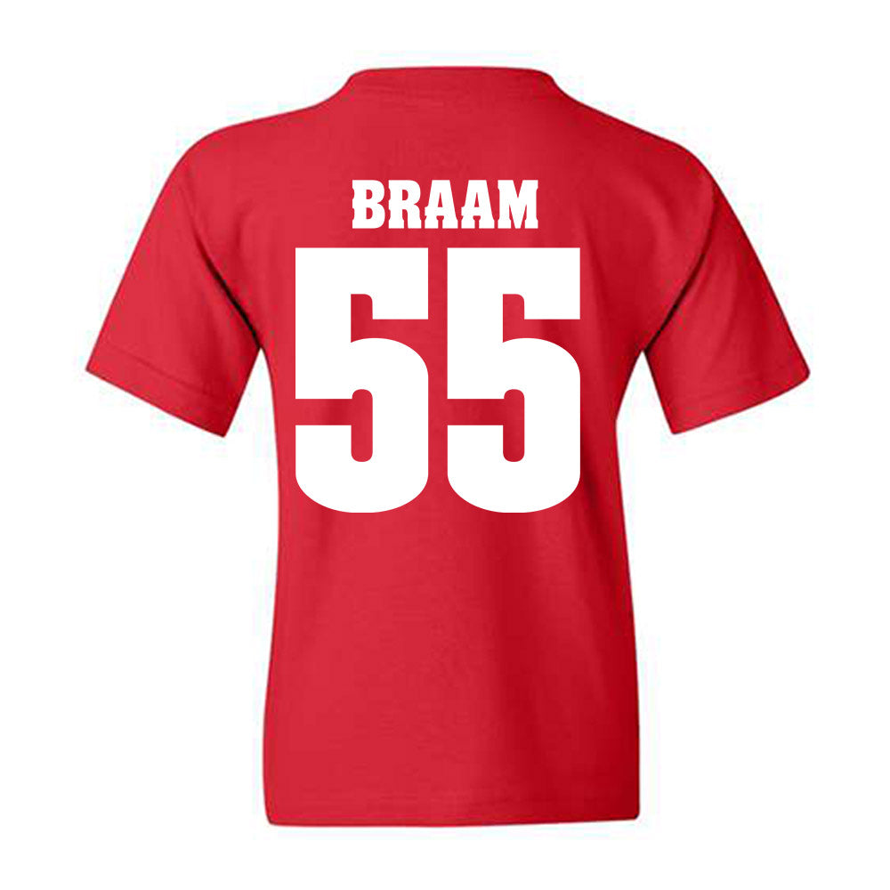 Wisconsin - NCAA Football : Drew Braam - Sports Shersey Youth T-Shirt-1