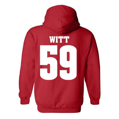 Wisconsin - NCAA Football : Aaron Witt - Sports Shersey Hooded Sweatshirt-1