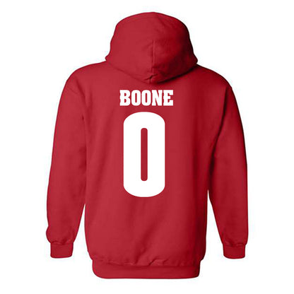 Wisconsin - NCAA Football : Justus Boone - Sports Shersey Hooded Sweatshirt-1
