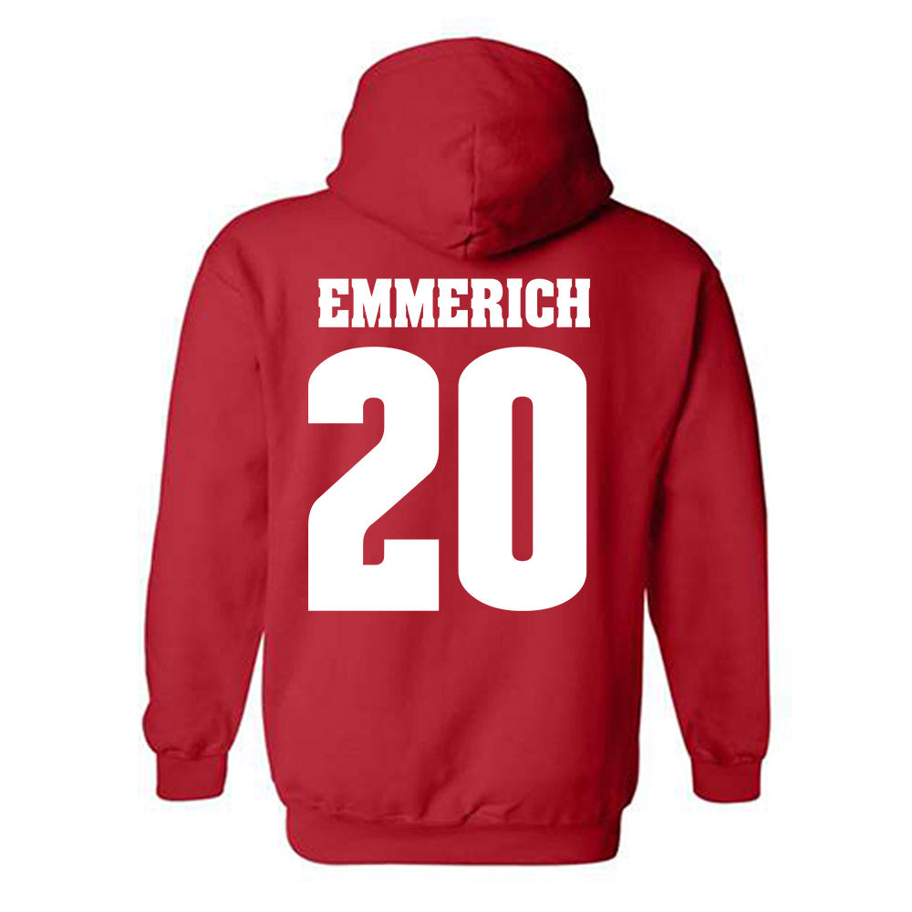 Wisconsin - NCAA Football : Luke Emmerich - Sports Shersey Hooded Sweatshirt-1