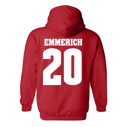Wisconsin - NCAA Football : Luke Emmerich - Sports Shersey Hooded Sweatshirt-1