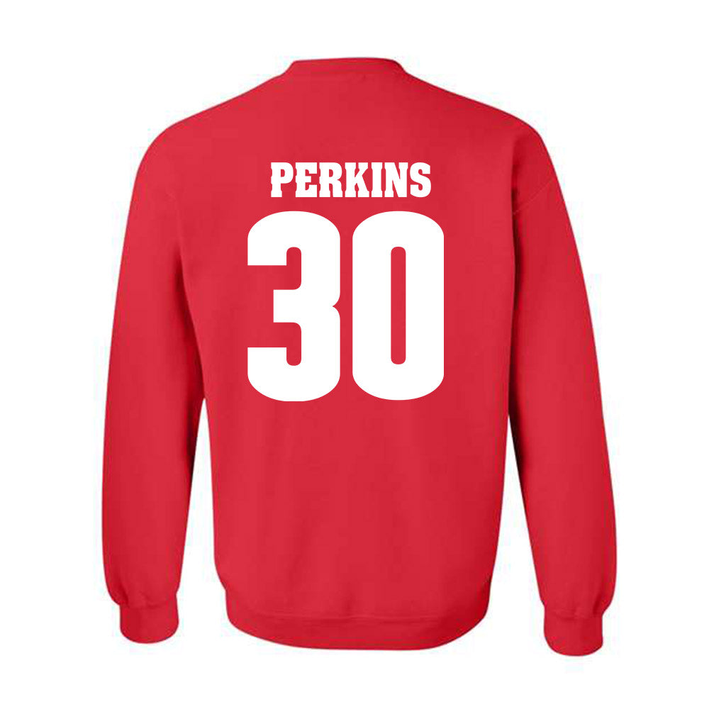 Wisconsin - NCAA Football : Charles Perkins - Sports Shersey Crewneck Sweatshirt-1