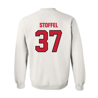Wisconsin - NCAA Football : Treve Stoffel - Sports Shersey Crewneck Sweatshirt-1