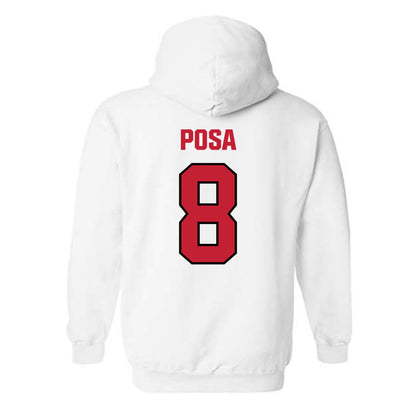 Wisconsin - NCAA Football : Mason Posa - Sports Shersey Hooded Sweatshirt-1