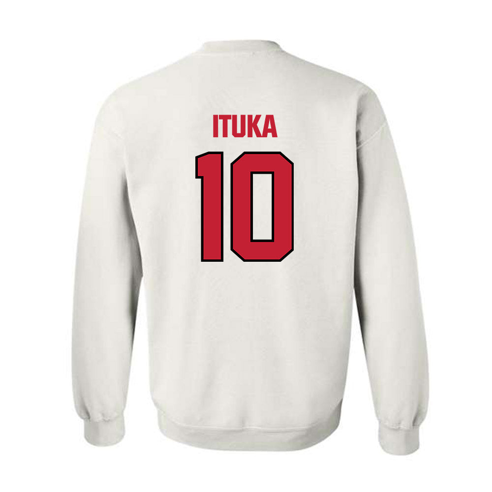 Wisconsin - NCAA Football : Gideon Ituka - Sports Shersey Crewneck Sweatshirt-1