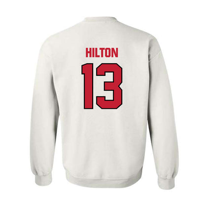 Wisconsin - NCAA Football : Eugene Hilton - Sports Shersey Crewneck Sweatshirt-1