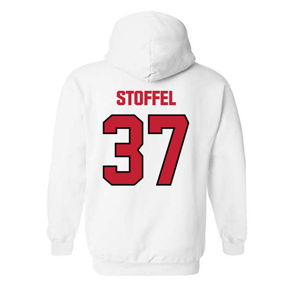 Wisconsin - NCAA Football : Treve Stoffel - Sports Shersey Hooded Sweatshirt-1
