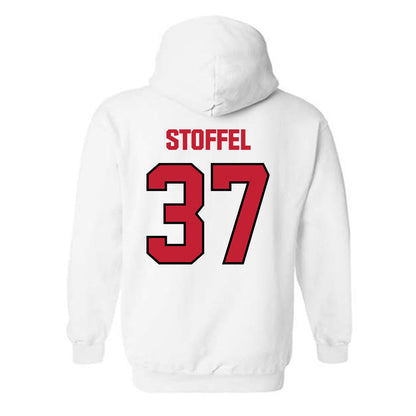 Wisconsin - NCAA Football : Treve Stoffel - Sports Shersey Hooded Sweatshirt-1