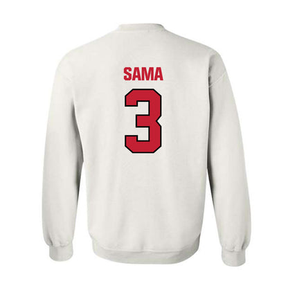 Wisconsin - NCAA Football : Abu Sama - Sports Shersey Crewneck Sweatshirt-1