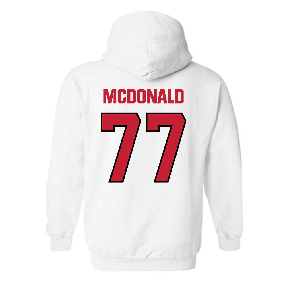Wisconsin - NCAA Football : Will McDonald - Sports Shersey Hooded Sweatshirt-1