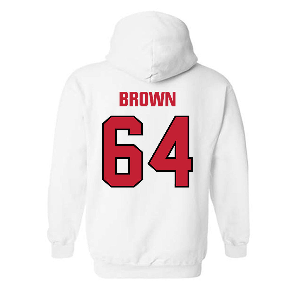 Wisconsin - NCAA Football : Evan Brown - Sports Shersey Hooded Sweatshirt-1