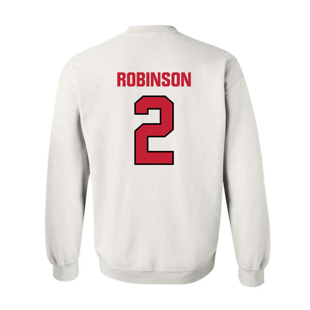 Wisconsin - NCAA Football : Javan Robinson - Sports Shersey Crewneck Sweatshirt-1