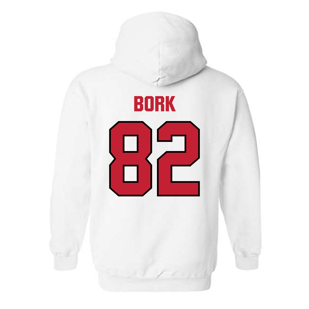 Wisconsin - NCAA Football : Emmett Bork - Sports Shersey Hooded Sweatshirt-1