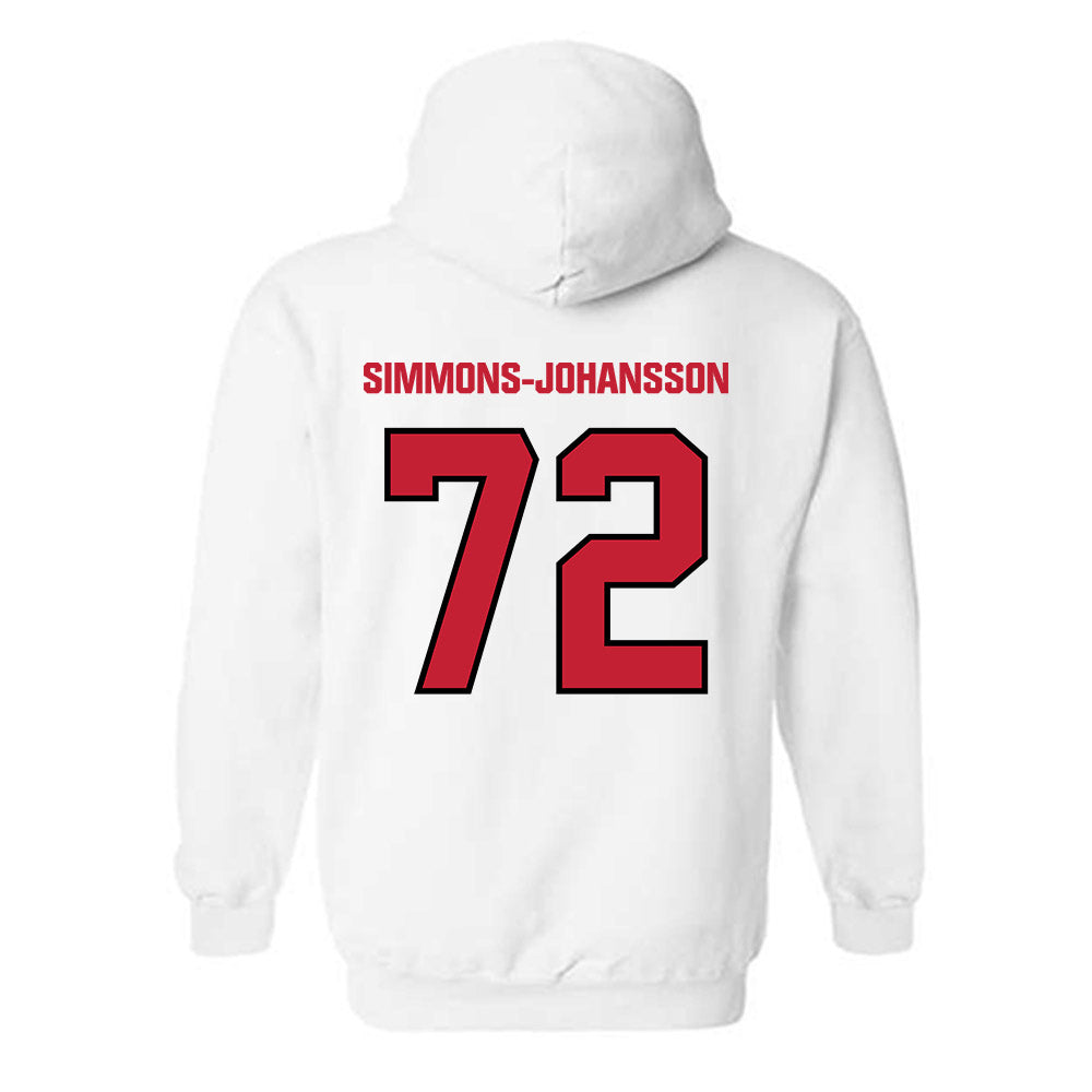 Wisconsin - NCAA Football : Lucas Simmons-Johansson - Sports Shersey Hooded Sweatshirt-1