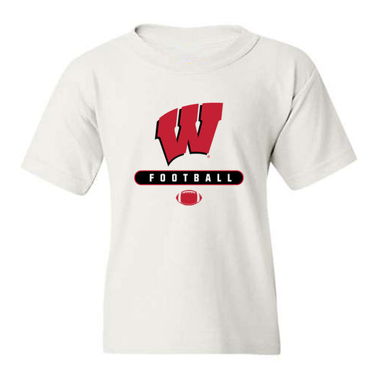 Wisconsin - NCAA Football : Eugene Hilton Jr - Sports Shersey Youth T-Shirt-0