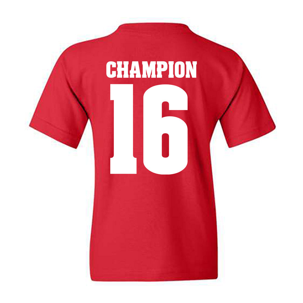 Wisconsin - NCAA Women's Volleyball : Decelise Champion - Sports Shersey Youth T-Shirt-1